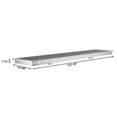 24" x 120" Stainless Steel Floor Trough Drain, 14-Gauge with Subway-Style Grating & Removable Drain Basket, NSF Listed (KM-FTG-24120)